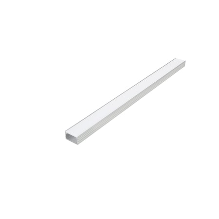 Tresco Lighting Tresco 72 18 m Flush Infinex Extrusion, Satin Clear with Milk Diffuser L-XFL72-SC-1